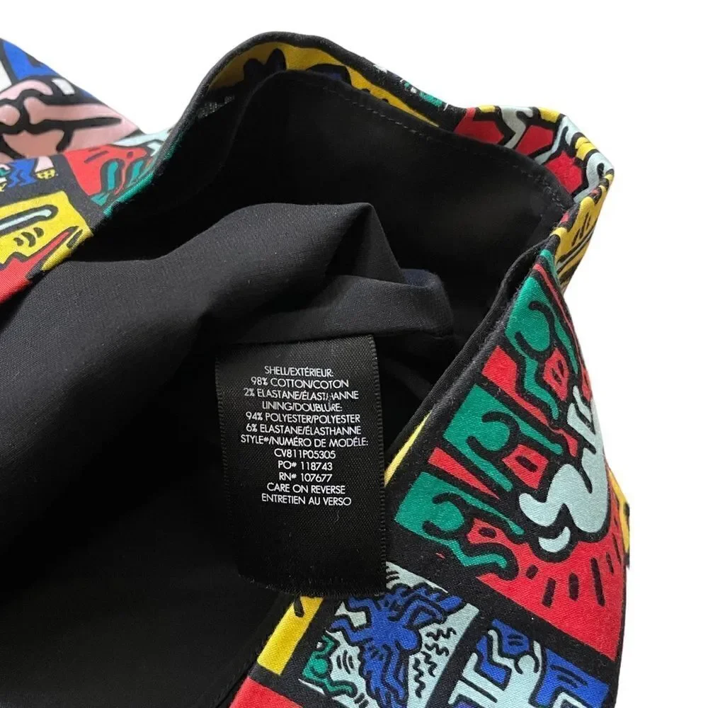 KEITH HARING X ALICE + OLIVIA Graphic Print Mini Skirt | Size: XS | 0 |